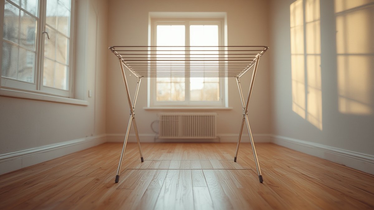 Amazon Basics Foldable Portable Metal Clothes Drying Rack review product view