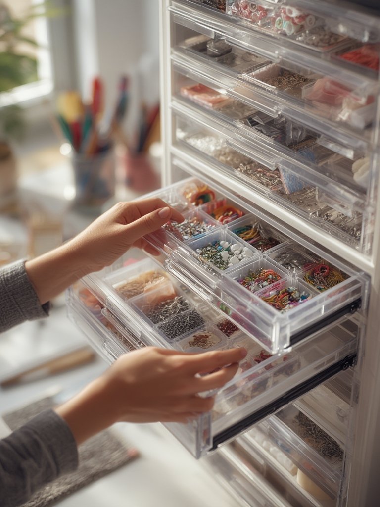 Stalwart 39-Drawer Plastic Small Parts Organizer review in action