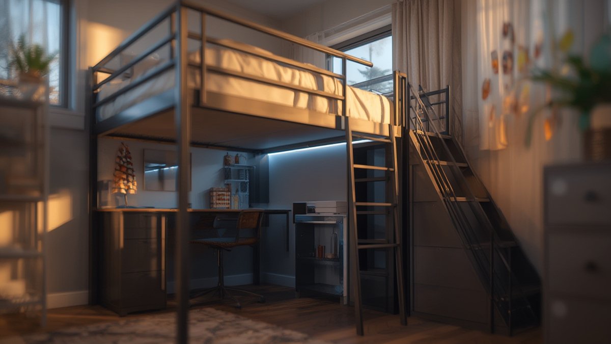 Bellemave Metal Full Size Loft Bed review product view