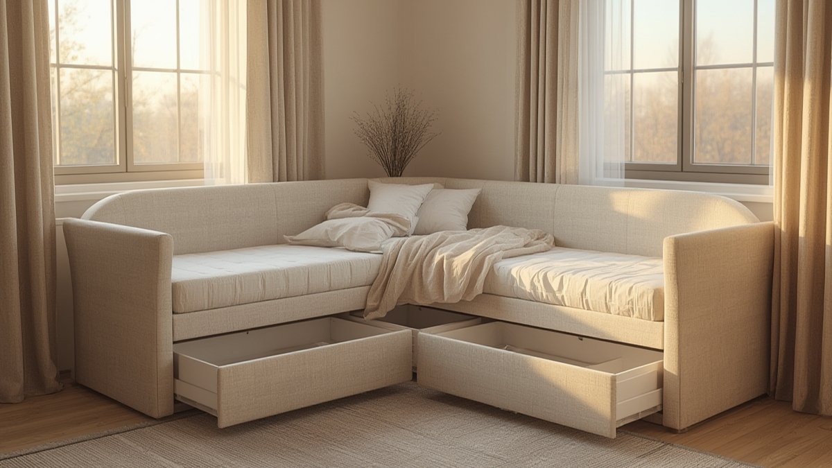 LIKIMIO Premium Twin Corner Day Bed Frame review product view