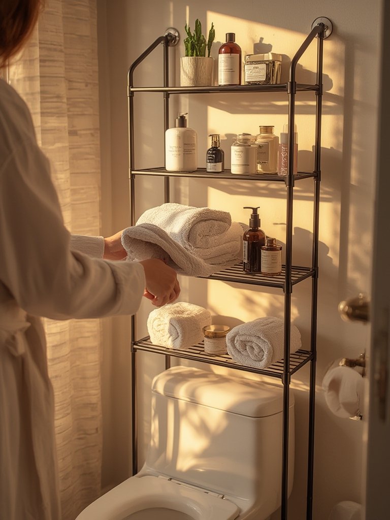 VEVOR Over Toilet Shelf review in action