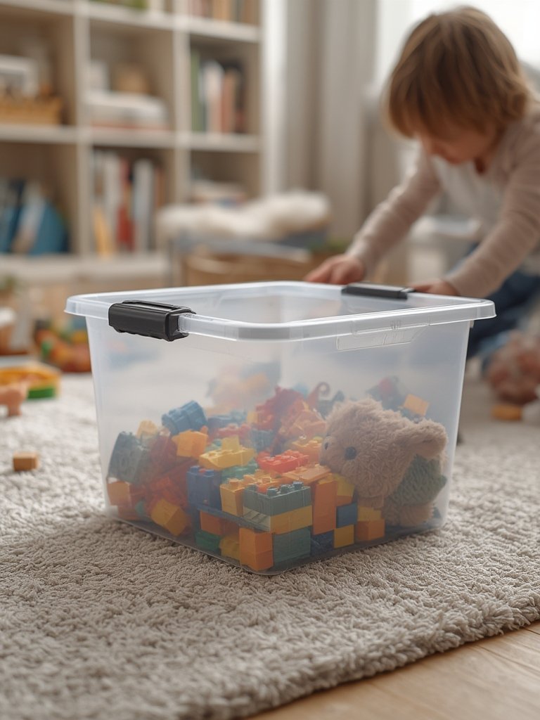 jujiajia 6 quart clear storage latch box review in action