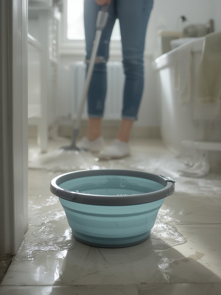 SIMPLEMADE Collapsible Bucket Cleaning Set review in action