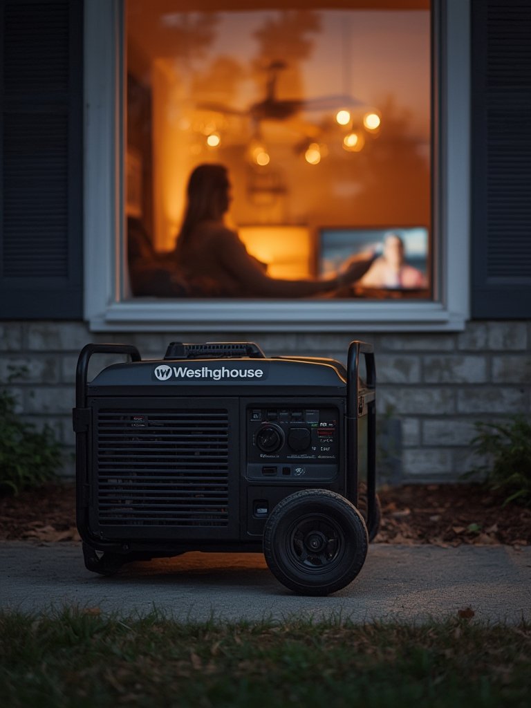 Westinghouse 12500 Peak Watt Tri-Fuel Generator review in action