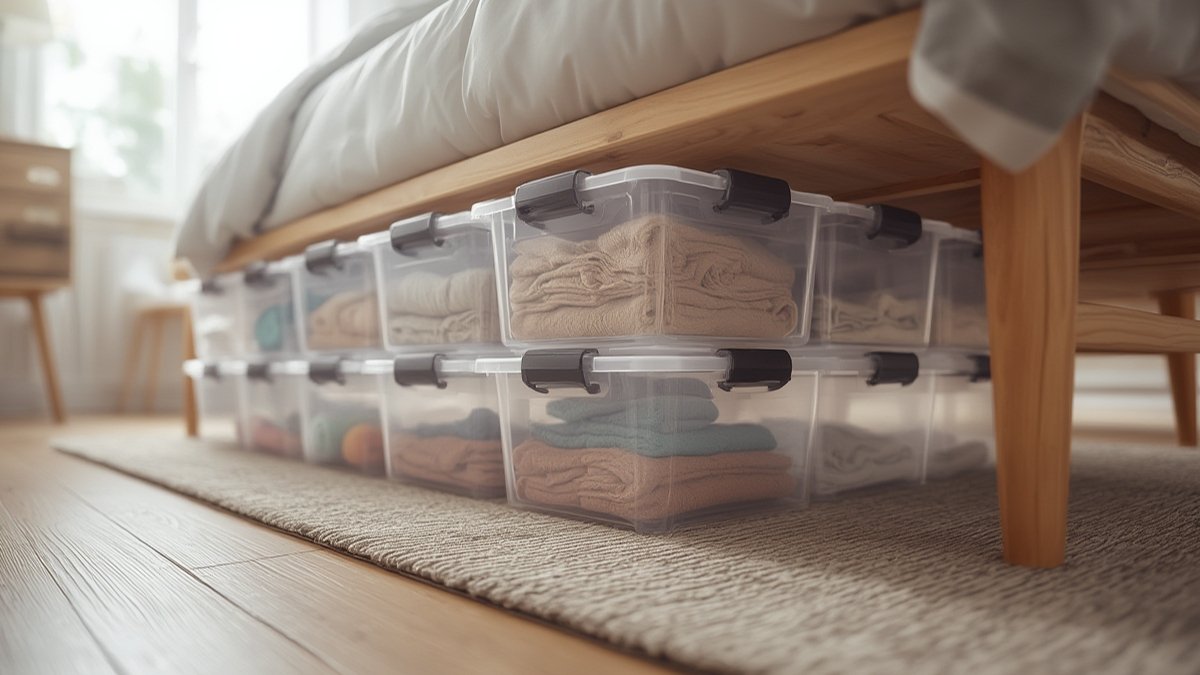 plastic container with latches for toys