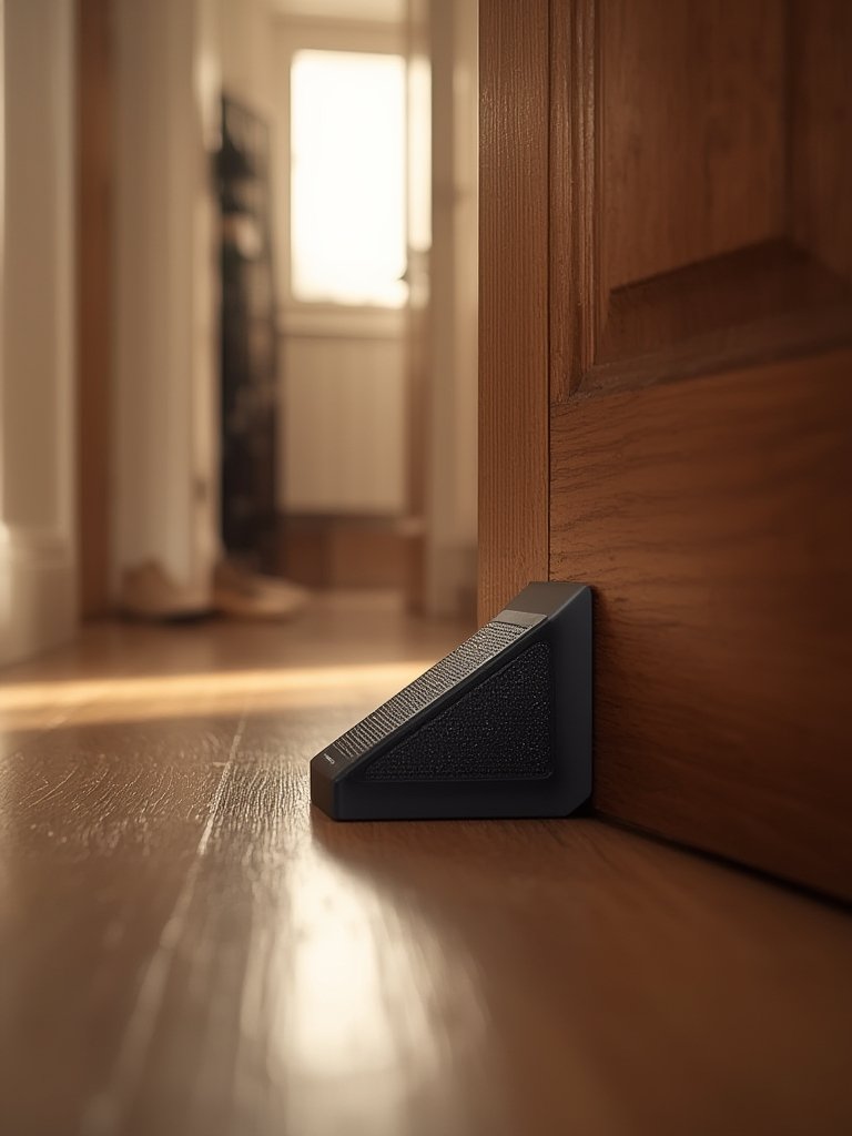 SABRE 120 dB Wedge Door Stop Security Alarm review in action